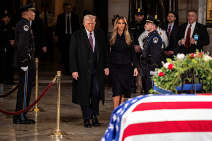 The casket of Jimmy Carter lies in state in Washington