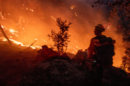FILE PHOTO: Eaton Fire burns in Altadena, California