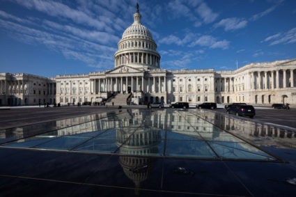 Rehearsal and walkthrough for U.S. President-elect Trump's inauguration is held at the U.S. Capitol in Washington