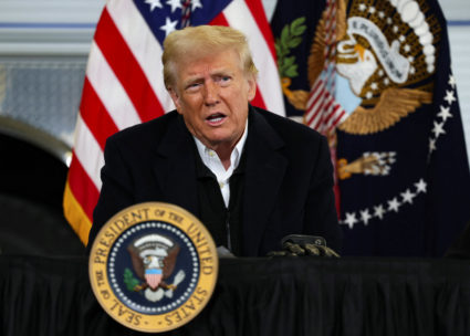 U.S. President Trump surveys recovery efforts in North Carolina