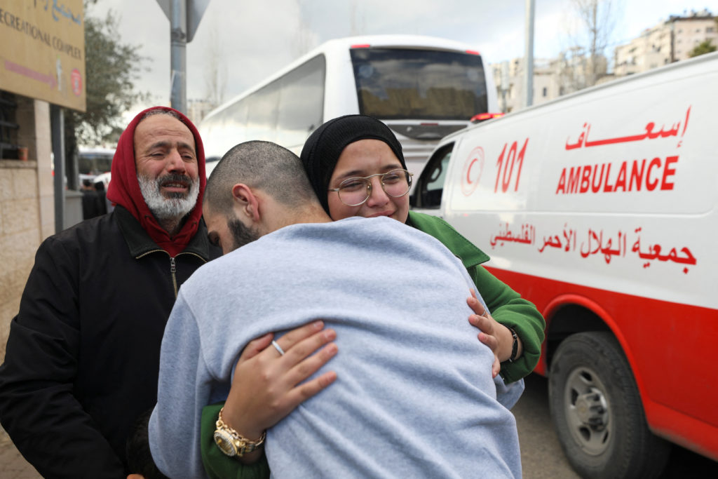 Hostages-prisoners swap deal between Hamas and Israel, in Ramallah