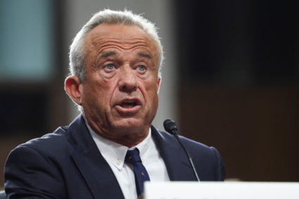 Robert F. Kennedy Jr., testifies before a Senate Finance Committee confirmation hearing, in Washington