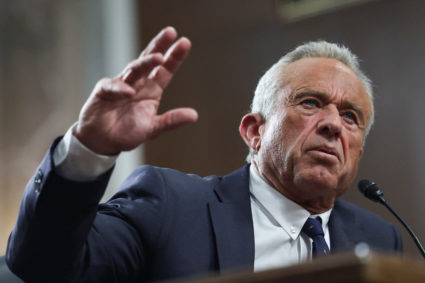 Robert F. Kennedy Jr., testifies before a Senate Finance Committee confirmation hearing, in Washington