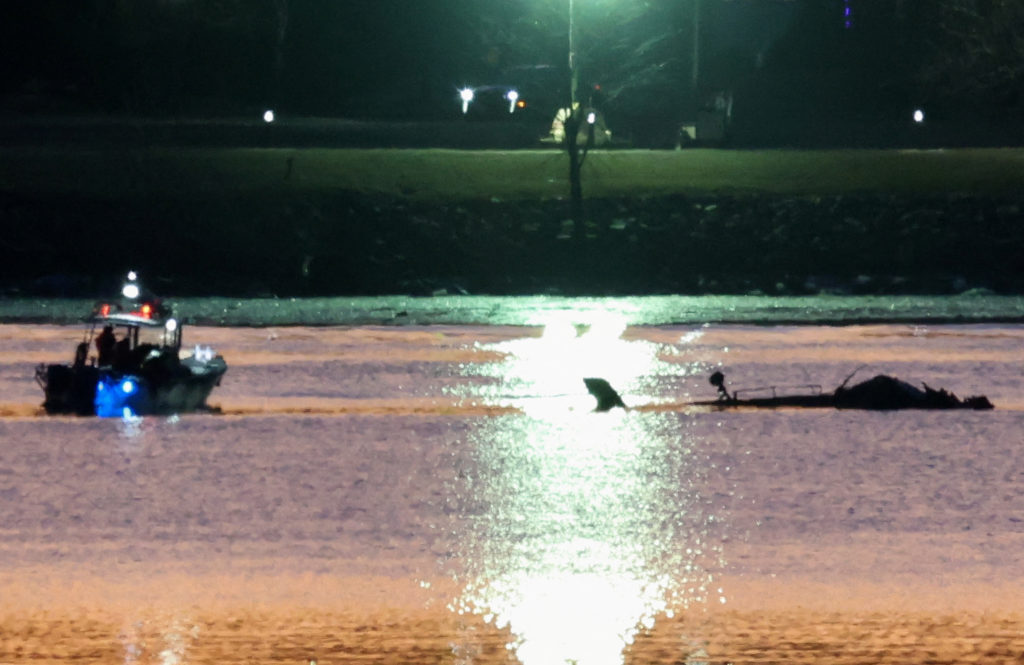 American Eagle flight 5342 crashes in the Potomac River near Ronald Reagan Washington National Airport outside Washington