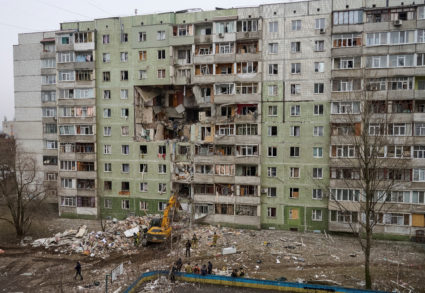 At least 6 are dead after Russian drone strike on Ukraine apartment building