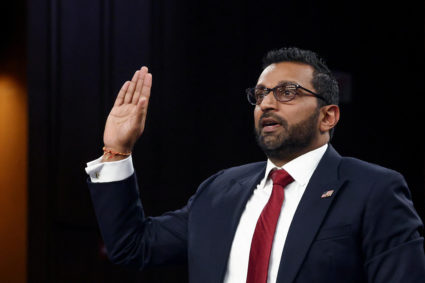 Kash Patel, before a Senate Judiciary Committee confirmation hearing, in Washington