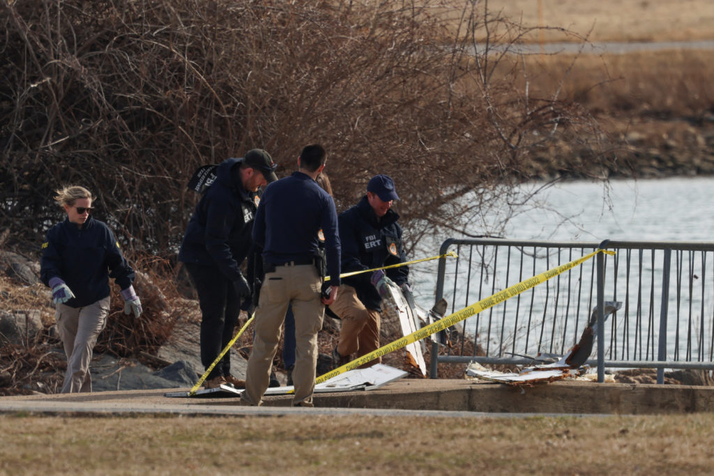 American Eagle flight 5342 crashes in the Potomac River near Ronald Reagan Washington National Airport outside Washington