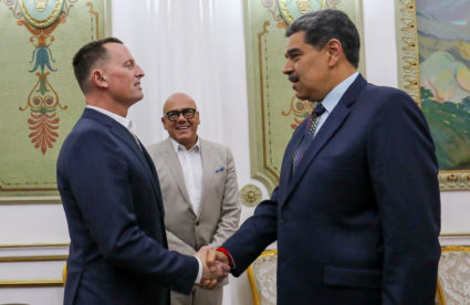 Venezuela’s President Maduro and U.S. President Trump’s envoy Grenell meet, in Caracas
