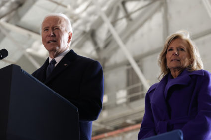 Joe Biden Delivers His First Speech As A Former President In Joint Base Andrews Sendoff Ceremony