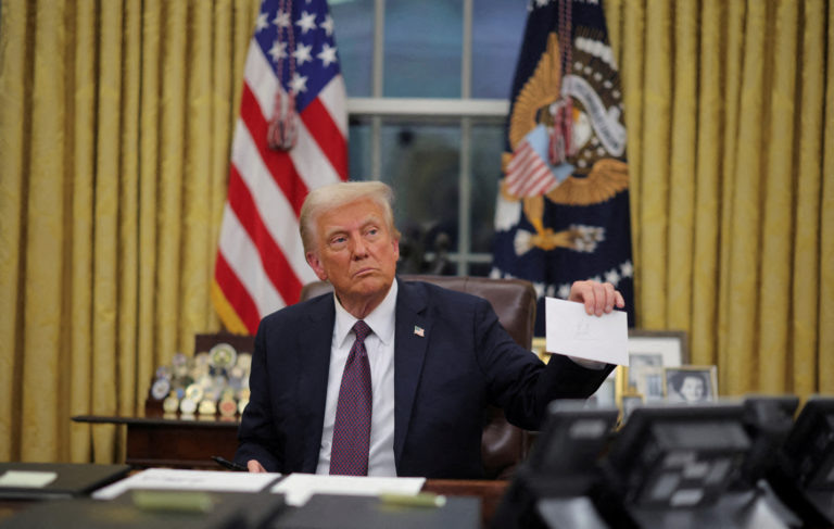FILE PHOTO: U.S. President Donald Trump at the Oval Office in Washington
