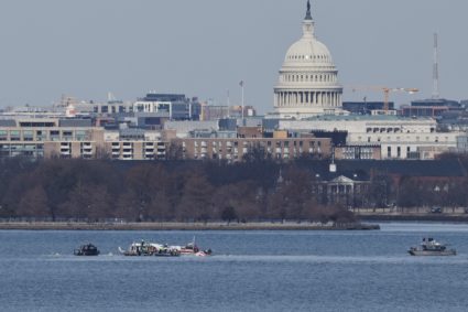 American Eagle flight 5342 crashes in the Potomac River near Ronald Reagan Washington National Airport
