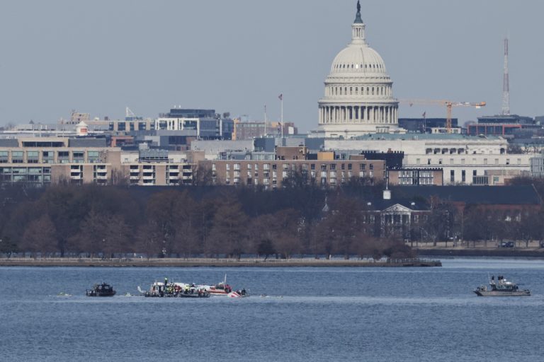 American Eagle flight 5342 crashes in the Potomac River near Ronald Reagan Washington National Airport