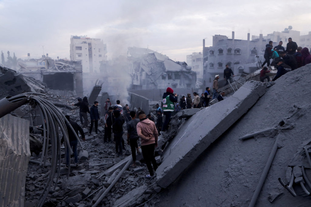 FILE PHOTO: Aftermath on an Israeli strike on houses, in Gaza City