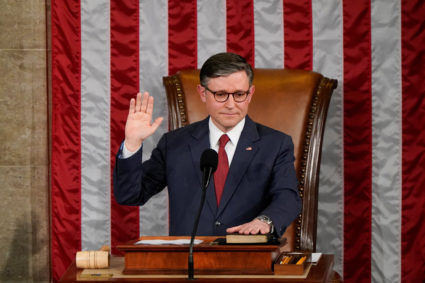 U.S. representatives gather to vote for their new Speaker of the House on the first day of the new Congress at the U.S. Ca...
