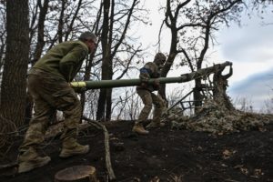 Ukrainian servicemen on frontline in Zaporizhzhia region