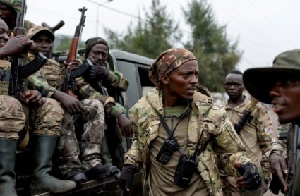 Members of the M23 rebel group in Goma