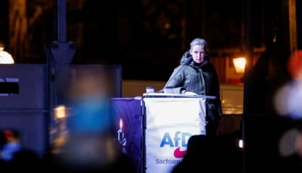 Germany's far-right AfD party hold a rally near the site of a car-ramming attack, in Magdeburg