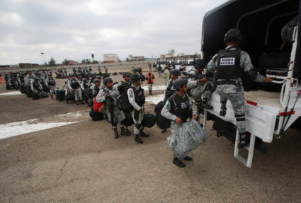 Mexican troops deployed to border as part of deal to pause US tariffs
