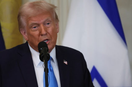 U.S. President Trump meets Israeli PM Netanyahu in Washington