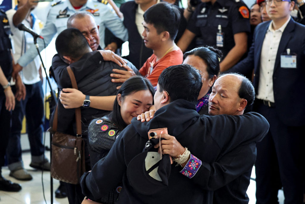 Released Thai hostages, who were kidnapped during the deadly October 7, 2023 attack by Hamas, arrive in Thailand