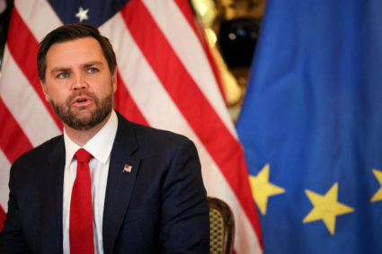 U.S. VP JD Vance attends a bilateral meeting at the U.S. Ambassador's residence, in Paris