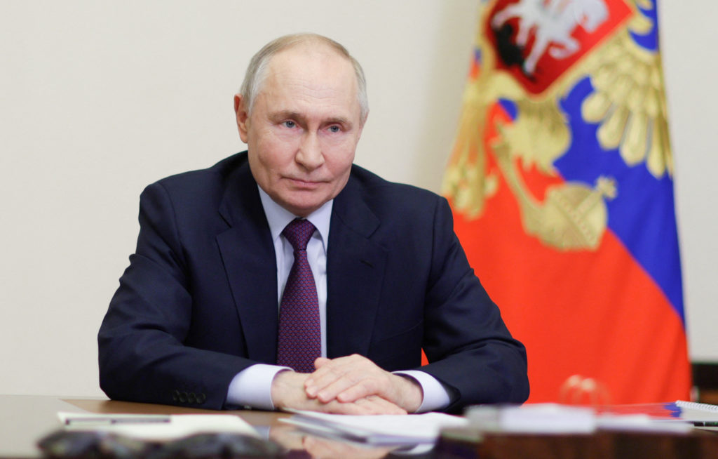 Russian President Putin meets Bryansk region's Governor Bogomaz outside Moscow