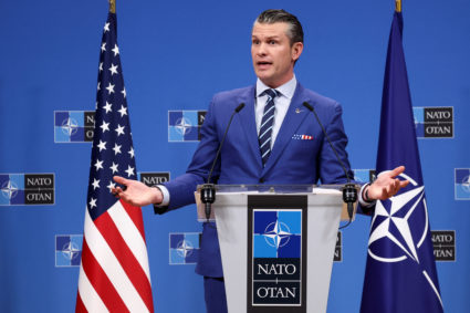 WATCH: Hegseth denies U.S. is betraying Ukraine at meeting of NATO defense ministers