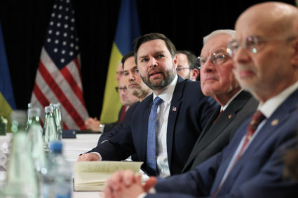 WATCH: 'We want to achieve a durable, lasting peace,' Vance says at meeting with Ukraine&rsquo;s Zelenskyy
