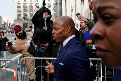 New York City Mayor Eric Adams leaves a federal court in New York City
