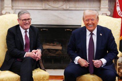 British Prime Minister Starmer meets with U.S. President Trump in Washington