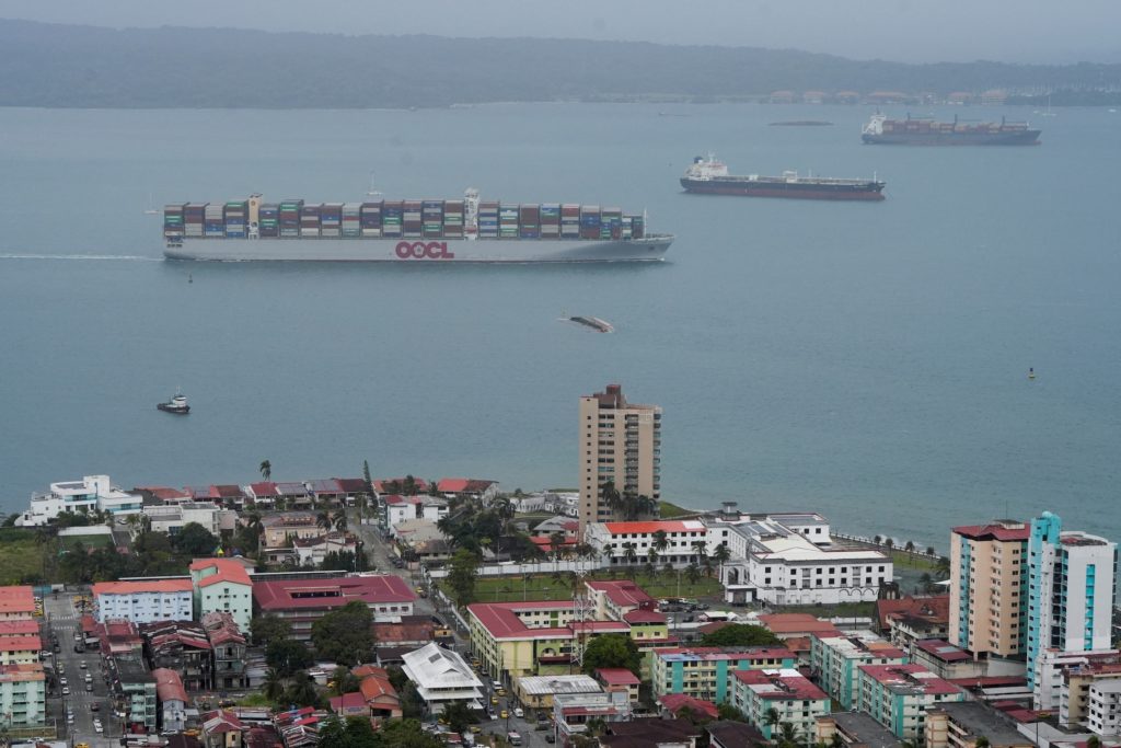 Aerial view of the Panama Canal