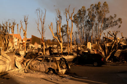 FILE PHOTO: Wildfires in Los Angeles