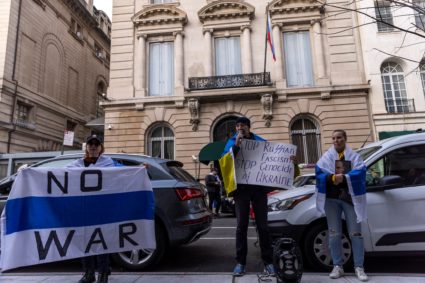 Protest marking the 1000th day of Russia’s full-scale invasion of Ukraine