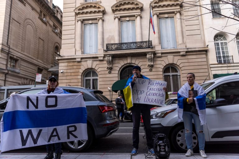 Protest marking the 1000th day of Russia’s full-scale invasion of Ukraine