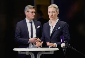 Party leaders attend TV debate after exit polls in Berlin