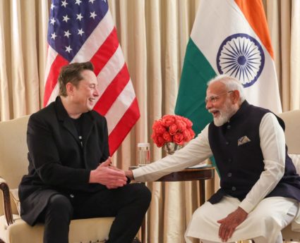 Elon Musk meets Indian Prime Minister Narendra Modi, in Washington