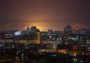 Russian drone strike in Kyiv