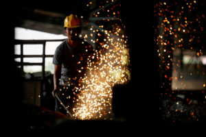 FILE PHOTO: Steel production at a factory in Mandi Gobindgarh in India