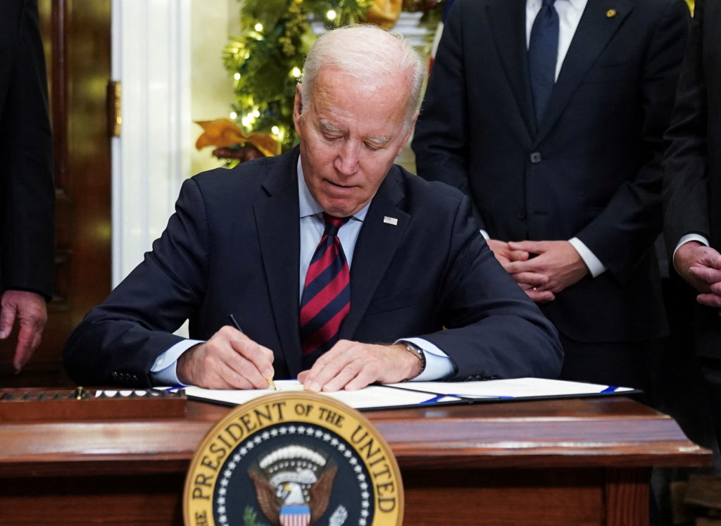 U.S. President Biden signs railroad bill into law during White House ceremony in Washington