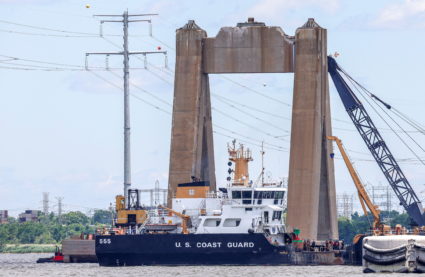 Clean-up continues as Baltimore's main shipping channel prepares to reopen following the collapse of the Francis Scott Key...