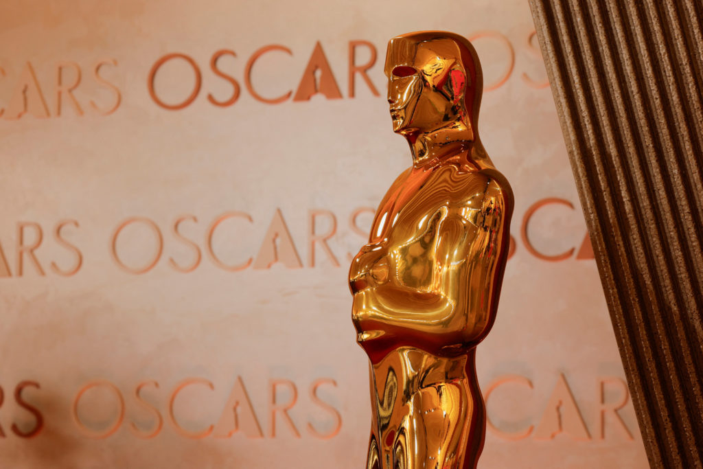 Hollywood Boulevard continues to be transformed into the red carpet arrival area for the 97th Academy Awards, in Los Angeles