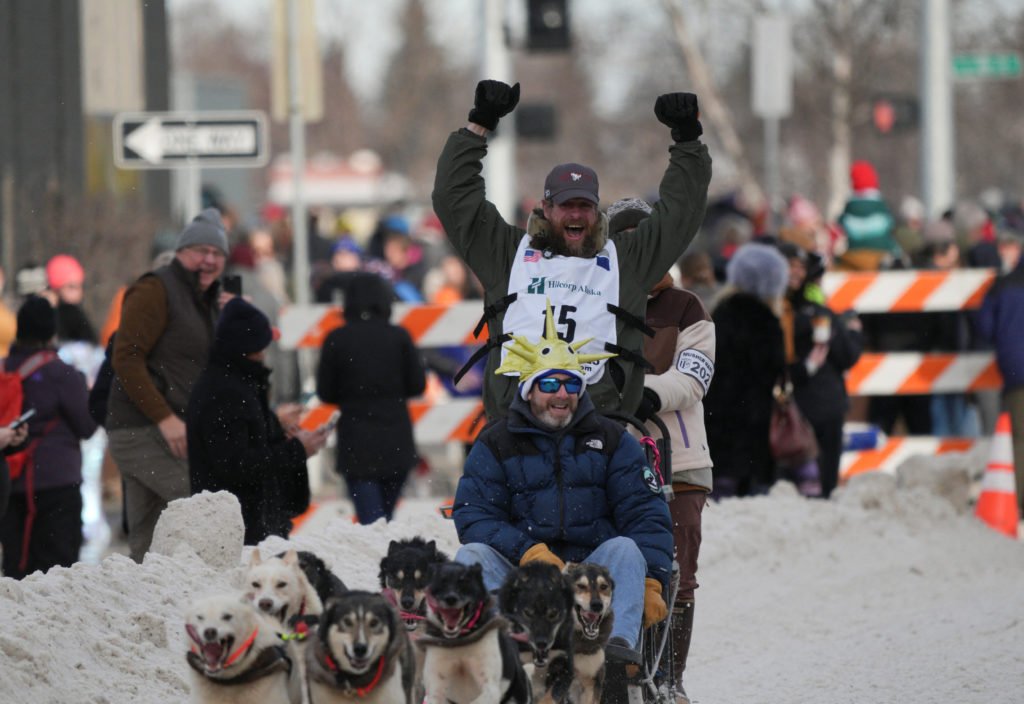 Ceremonial start of the 53rd Iditarod Trail Sled Dog Race in Anchorage