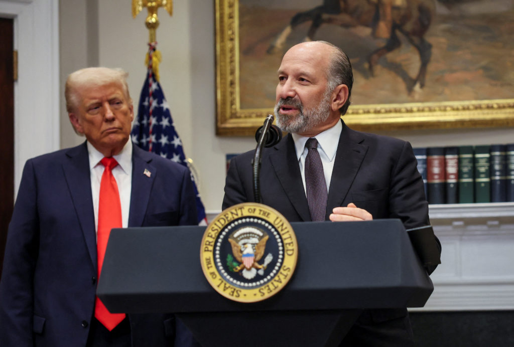 U.S. President Trump makes an announcement about investment, at the White House