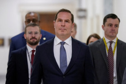 FILE PHOTO: Pete Marocco, deputy administrator-designate at the USAID, meets with members of Congress to discuss foreign a...