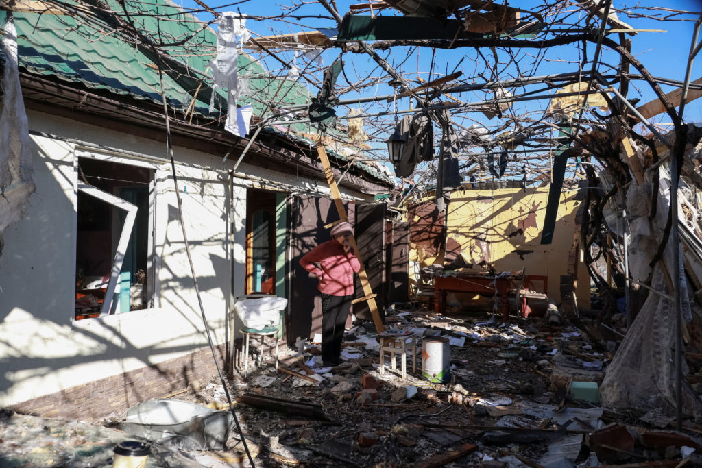 Aftermath of a Russian drone attack in Odesa