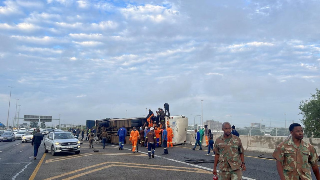 Fatal bus crash near O.R. Tambo International Airport, in Ekurhuleni