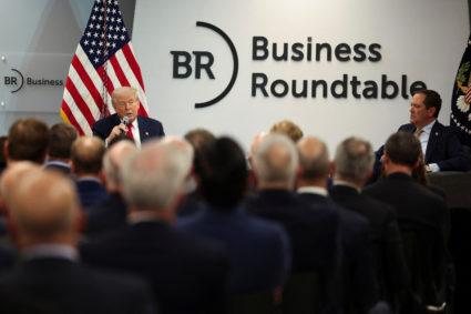 WATCH: Trump speaks to the Business Roundtable after day of tariff drama with Canada
