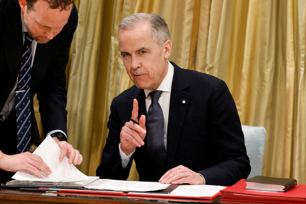 Leader of the Liberal Party of Canada Mark Carney is sworn in as Canada's Prime Minister