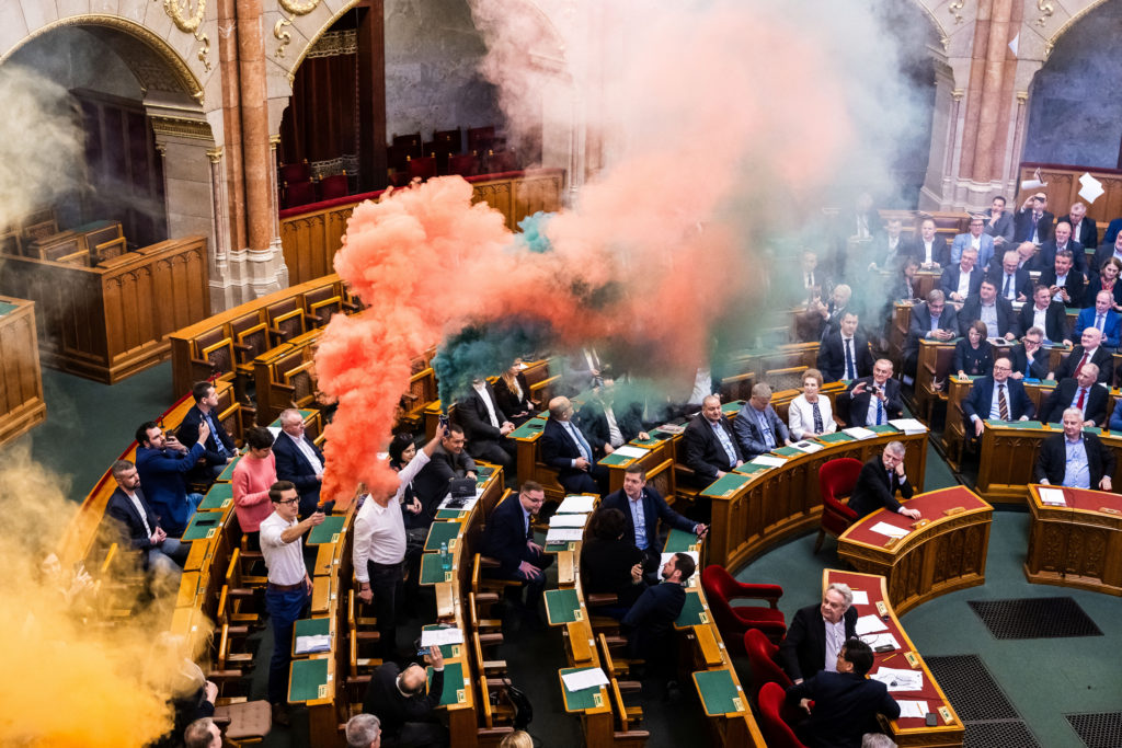 Hungarian parliament votes on bill to ban Pride march