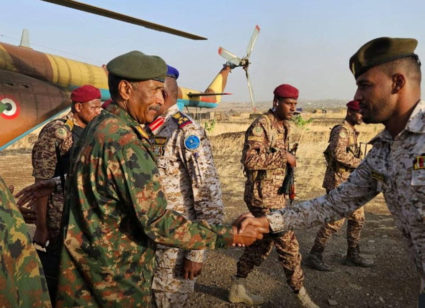 Sudan army chief, Abdel Fattah al-Burhan offers condolences to families of an officer and a journalist, who were killed du...